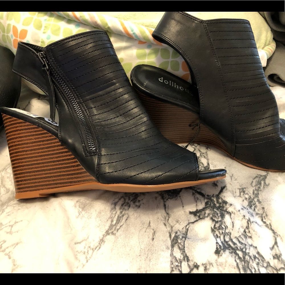 Wedge sandals.  Never worn with tags